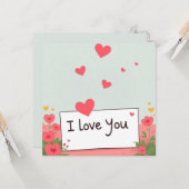 Ik Hou Van Jou Kaart (Voorkant / Achterkant in situ)