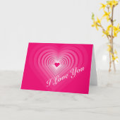 Ik hou van jou kaart roze harten gelukkige Valenti (Gele Bloem)