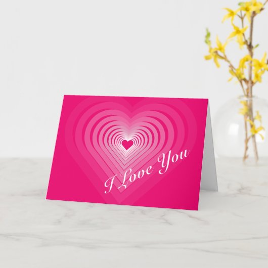 Ik hou van jou kaart roze harten gelukkige Valenti (Gele Bloem)