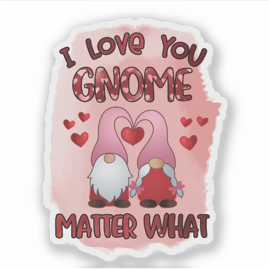 Ik Hou Van Jou Kabouter Wat Ook - Valentijnsticker Sticker (Voorkant)