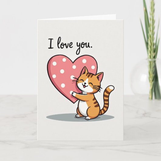 Ik Hou Van Jou Kat Kaart (Voorkant)