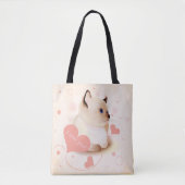 Ik Hou Van Jou Kat Tote Bag (Voorkant)