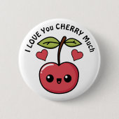Ik Hou Van Jou Kers Veel Ronde Button 5,7 Cm (Voorkant)