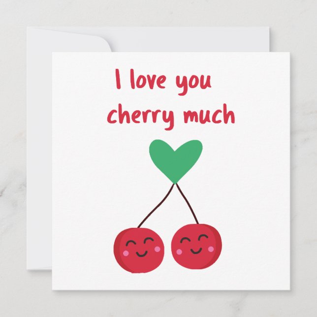 Ik hou van jou kers veel Valentijn (Voorkant)