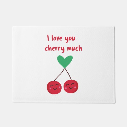 Ik hou van jou kers veel Valentijn Deurmat (Voorkant)