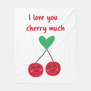 Ik Hou Van Jou Kers Veel Valentijn Fleece Deken