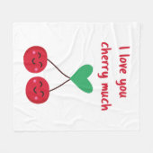 Ik Hou Van Jou Kers Veel Valentijn Fleece Deken (Voorkant (Horizontaal))