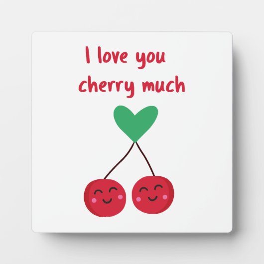 Ik hou van jou kers veel Valentijn Fotoplaat (Voorkant)