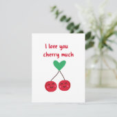Ik hou van jou kers veel Valentijn Informatiekaartje (Staand voorkant)