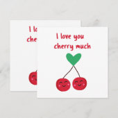 Ik hou van jou kers veel Valentijn Kaart (Voorkant / Achterkant)