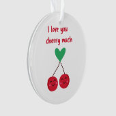 Ik hou van jou kers veel Valentijn Ornament (voorkant)
