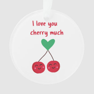 Ik hou van jou kers veel Valentijn Ornament