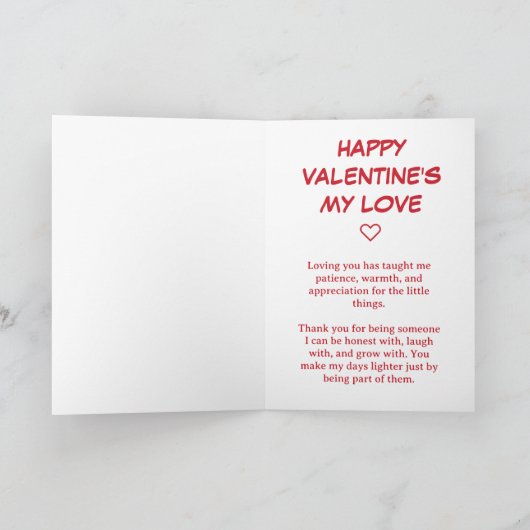 Ik Hou Van Jou Kers Veel Valentijnsdag Kaart (Binnen)