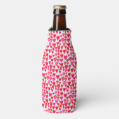 Ik hou van jou, kerst hart patroon flesjeskoeler (Fles Voorkant)