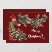 Ik hou van jou Kerstmis Feestdagenkaart (Voorkant / Achterkant)