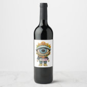IK HOU VAN JOU-Klein Persoon Design Wijn Etiket (Voorkant)