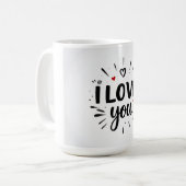 Ik hou van jou koffiemok (Voorkant links)