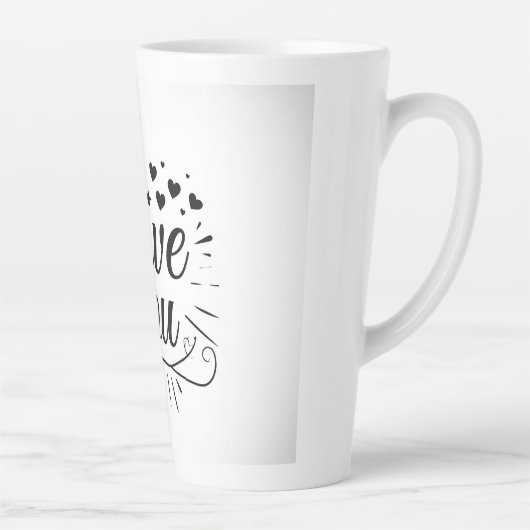 ik hou van jou latte mok (Rechts)