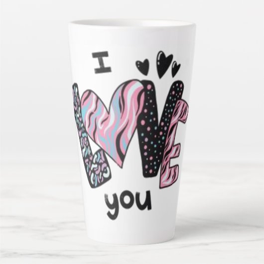 Ik hou van jou latte mok (Voorkant)