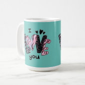 Ik hou van jou Latte mok (Voorkant links)