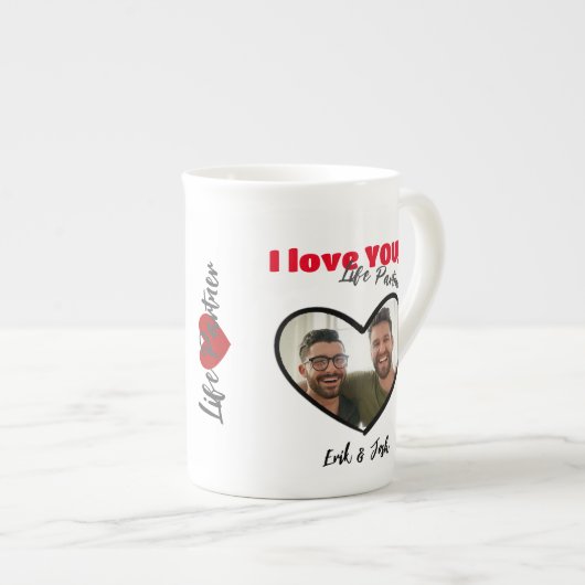 Ik hou van jou, levenspartner, koppels mok (Voorkant rechts)