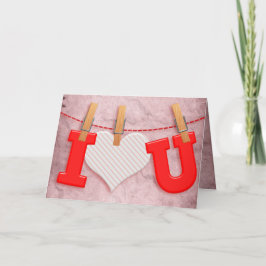 Ik hou van jou liefde Valentijn Vintage Kaart