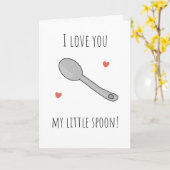 Ik hou van jou little spoon Valentijnsdag kaart (Gele Bloem)