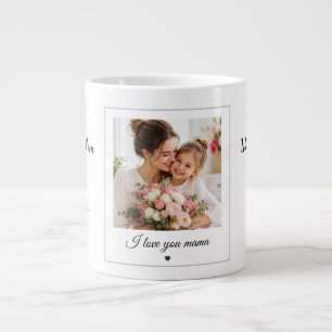 Ik hou van jou mama aangepaste foto Moederdag Grote Koffiekop