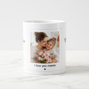 Ik hou van jou mama aangepaste foto Moederdag Grote Koffiekop