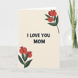 Ik hou van jou mama botanische kaart