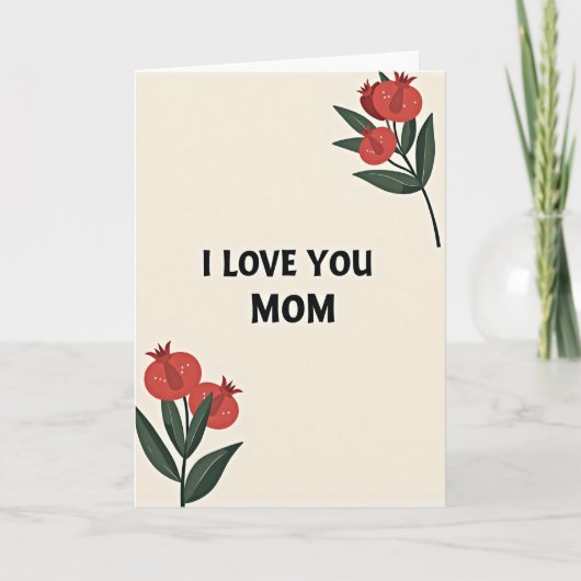 Ik hou van jou mama botanische kaart (Voorkant)