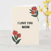 Ik hou van jou mama botanische kaart (Gele Bloem)