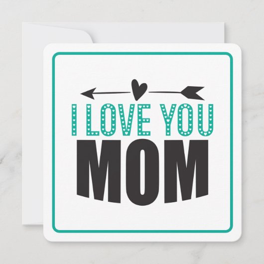 Ik hou van jou mama feestdagenkaart (Voorkant)