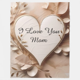 Ik hou van jou mama fleece deken