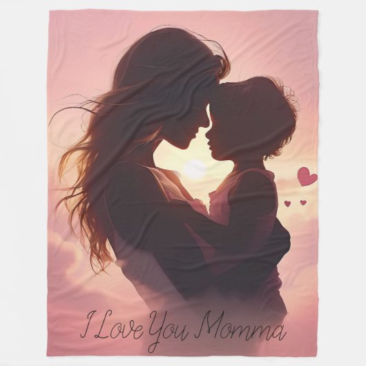 Ik hou van jou mama fleece deken (Voorkant)