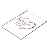 Ik hou van jou Mama Glitter Hart Notitieboek (Linkerzijde)