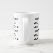 Ik hou van jou mama harten grote koffiekop (Achterkant)