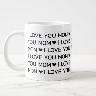 Ik hou van jou mama harten grote koffiekop