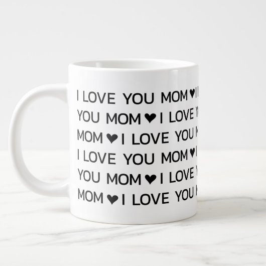 Ik hou van jou mama harten grote koffiekop (Links)