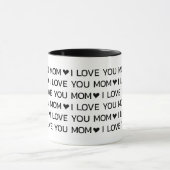 Ik hou van jou mama harten mok (Midden)