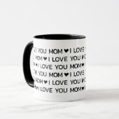 Ik hou van jou mama harten mok (Voorkant links)
