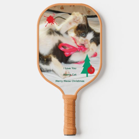 Ik Hou Van Jou Mama Kat , Kerstmis Pickleball Paddle (Voorkant)