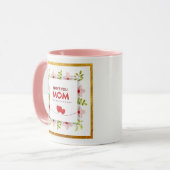 Ik hou van jou mama Moederdag I Roze Bloemhart Mok (Voorkant links)