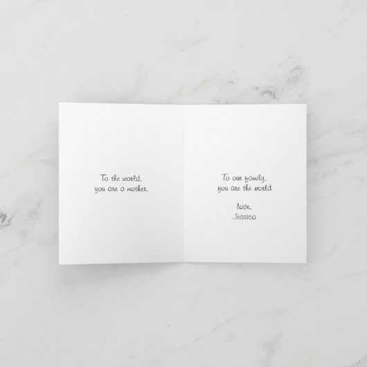 Ik hou van jou mama op maat aquarel wilde bloemen feestdagen kaart (Binnen)