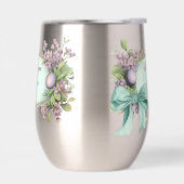 Ik hou van jou mama paarse aqua lente bloemen (Links)