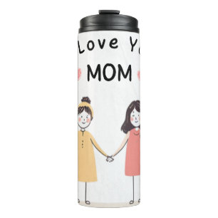 Ik hou van jou mama thermische tumbler   Moederdag Thermosbeker