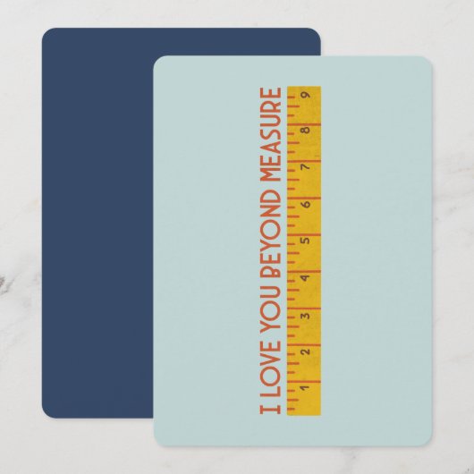 Ik hou van jou, meer dan maatstaf bedankkaart (Voorkant / Achterkant)