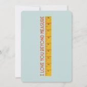 Ik hou van jou, meer dan maatstaf bedankkaart (Voorkant)