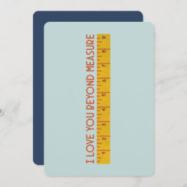 Ik hou van jou, meer dan maatstaf bedankkaart