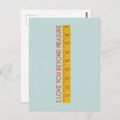 Ik hou van jou, meer dan maatstaf briefkaart (Voorkant / Achterkant)